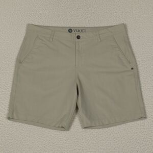 Vuori Meta Short Mens 34 Birch 8" Inseam Classic Fit Stretch Quick Drying V379